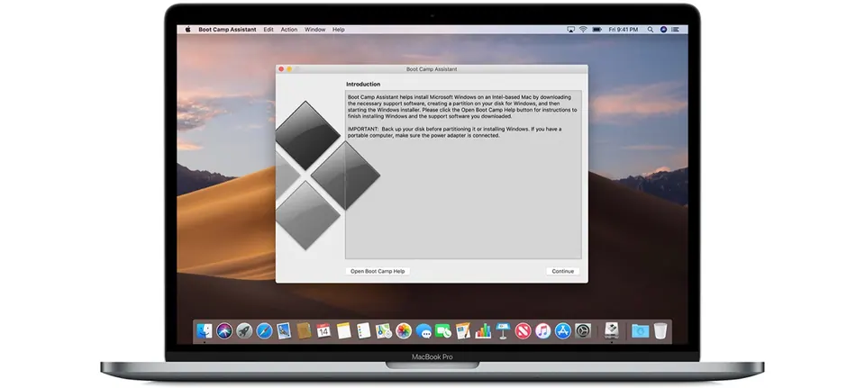Boot Camp Assistant trên MacBook Pro chip Intel