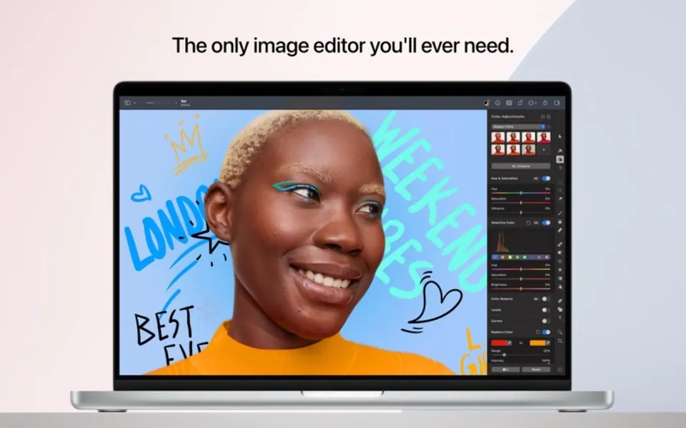 Chỉnh ảnh trong Pixelmator Pro trên Mac
