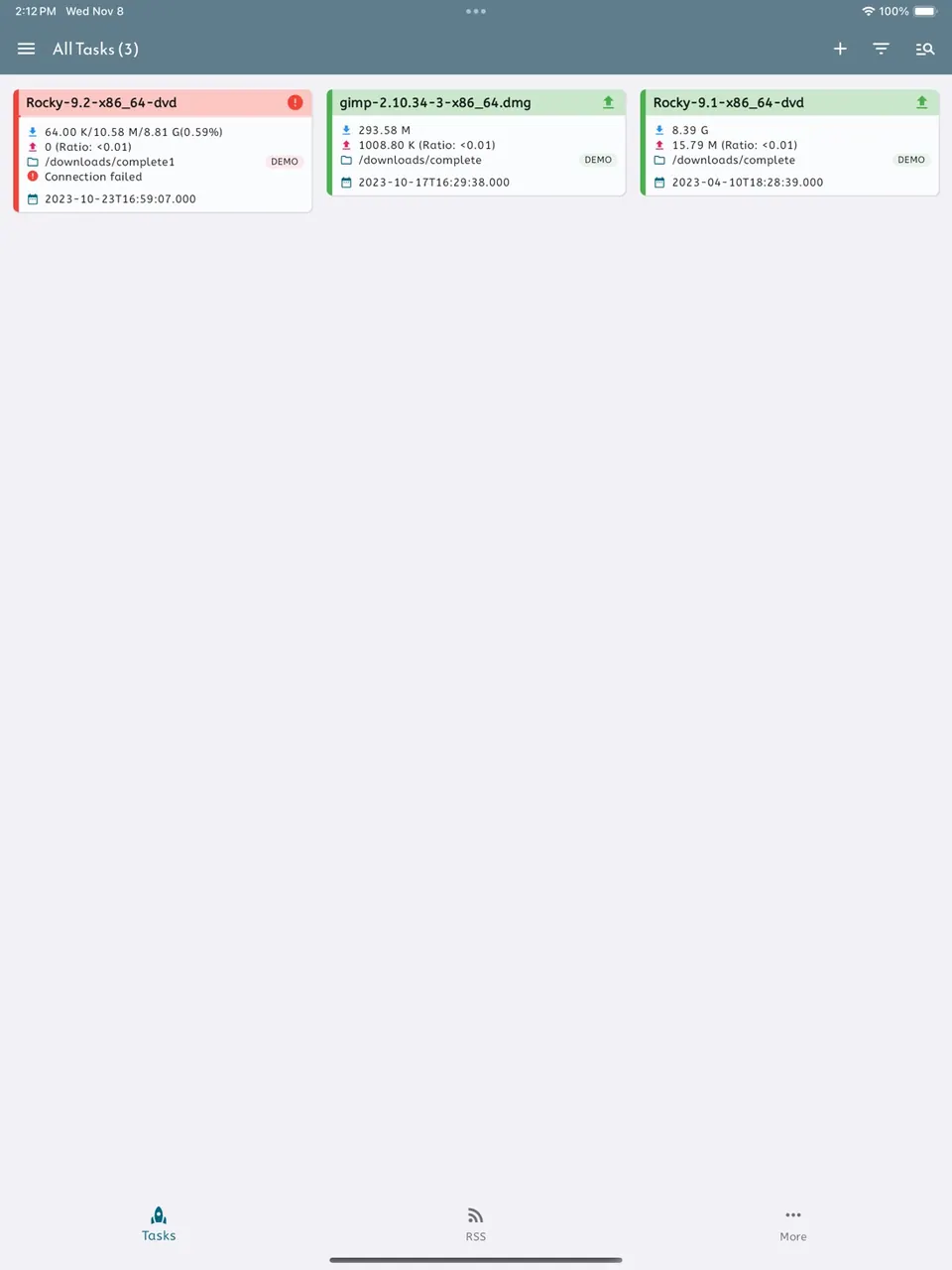 Giao diện Transmission trên Mac
